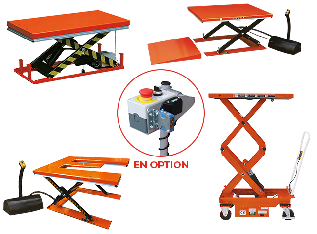 Tables élévatrices avec mise à niveau automatique (en option)